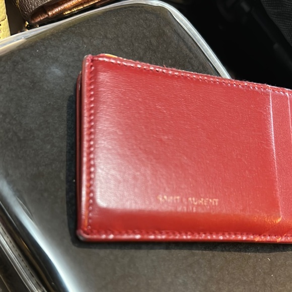 Saint Laurent Red Leather Wallet - Picture 10 of 15
